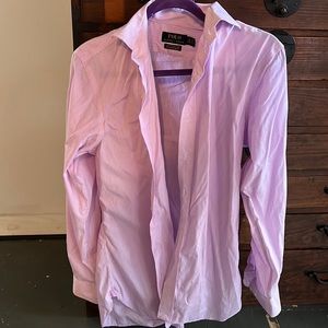 Men’s pink and white striped button down Ralph Lauren
